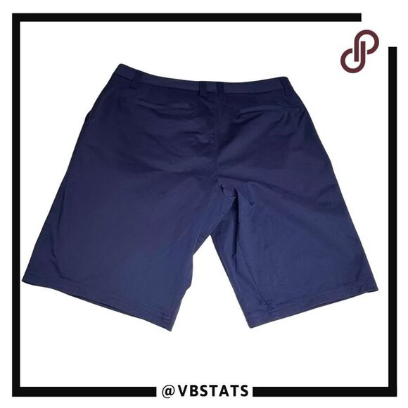 Rhone Men's Flat Front Button Fly Commuter Shorts Navy Blue Size 34 - Picture 2 of 9